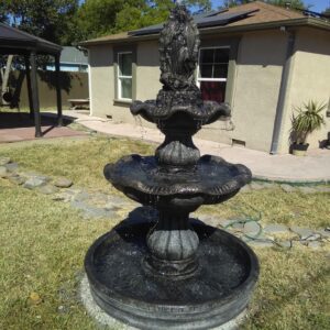 Lady Guadalupe Fountain w/ 4ft Pond (Black)